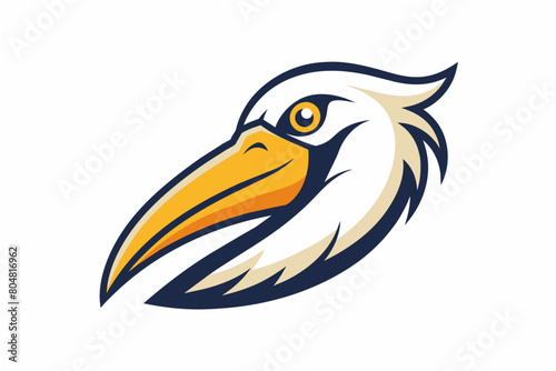pelican head logo vector illustration © CreativeDesigns