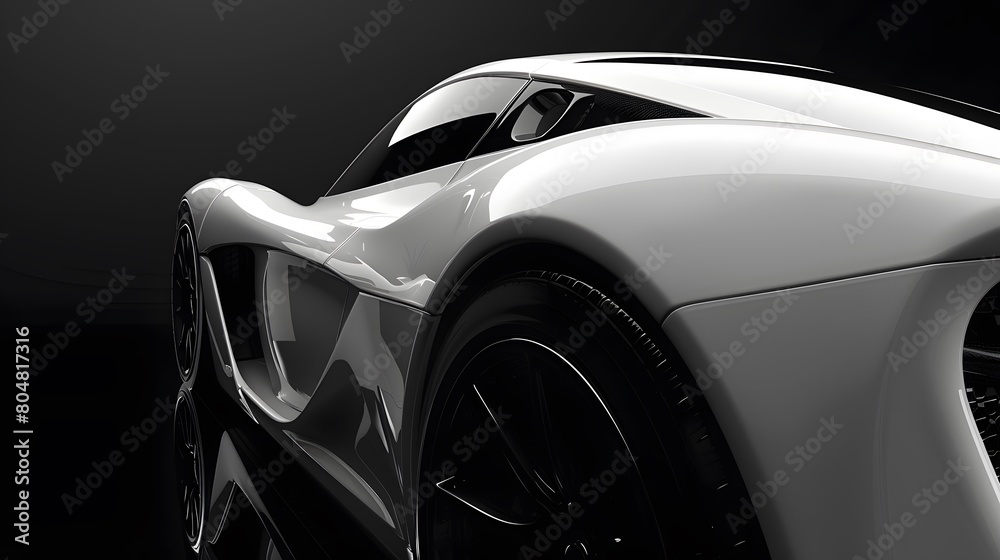 Fototapeta premium modern white sport car