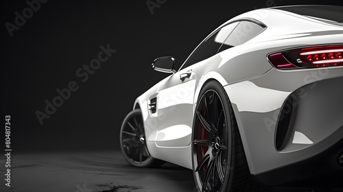 modern white sport car