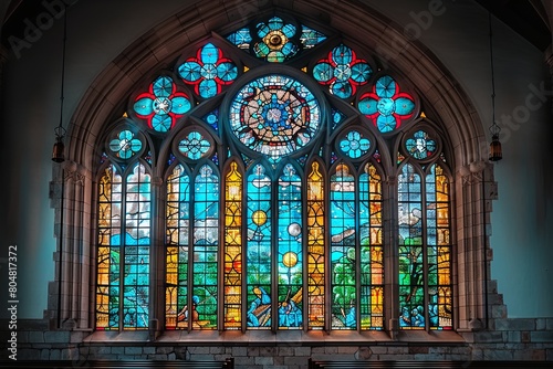 Gothic Cathedral: Ode to Celestial Bodies Through Intricate Stained-Glass Windows