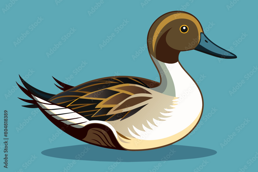 northern pintail duck cartoon vector illustration northern pintail duck cartoon vector illustration