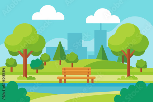 park cartoon vector illustration