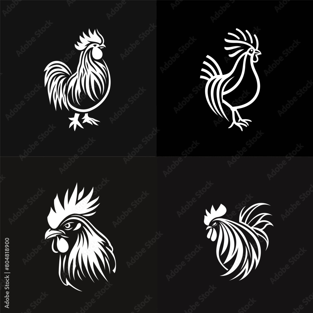 Rooster logo design vector illustration Rooster logo design vector illustration