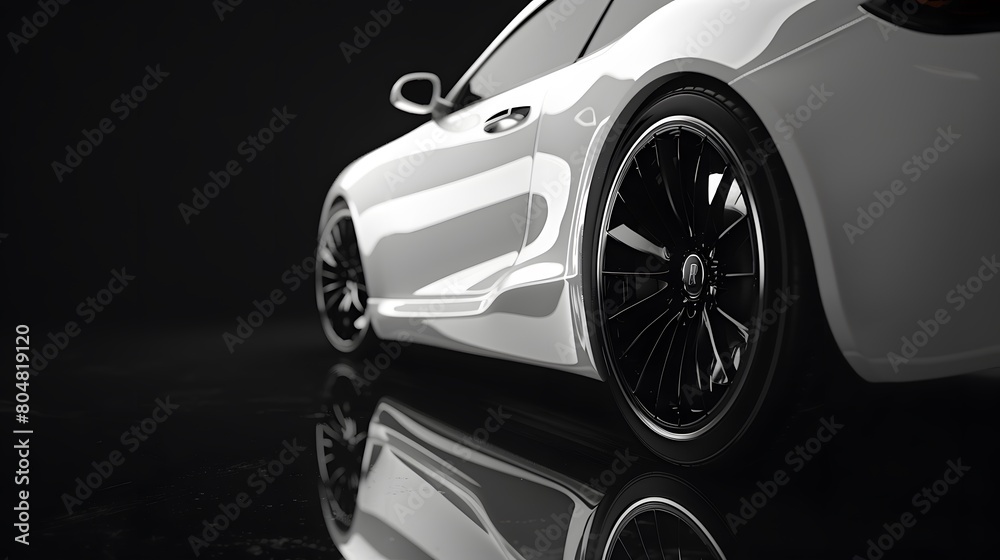 Modern white sport car