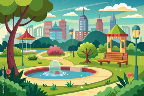 park vector illustration