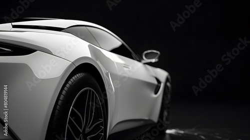 Modern white sport car