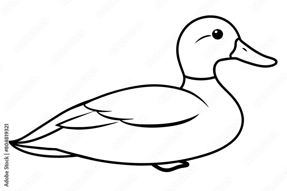 ruddy duck line art silhouette illustration ruddy duck line art silhouette illustration