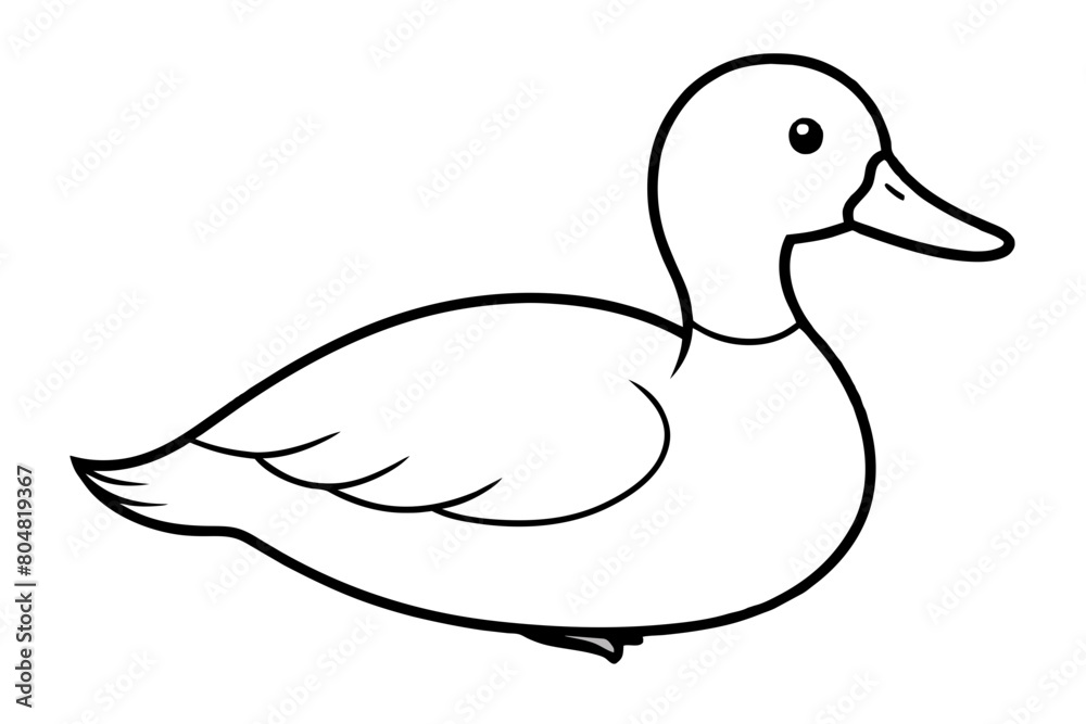 ruddy duck line art silhouette illustration ruddy duck line art silhouette illustration