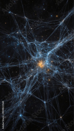 background with space neuron system