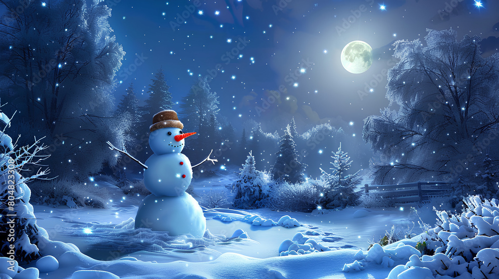 Obraz premium snowman in winter