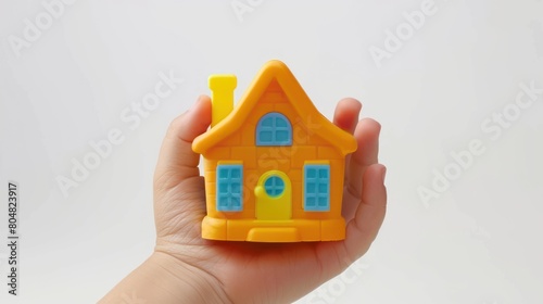 home insurance with home toys isolated white background