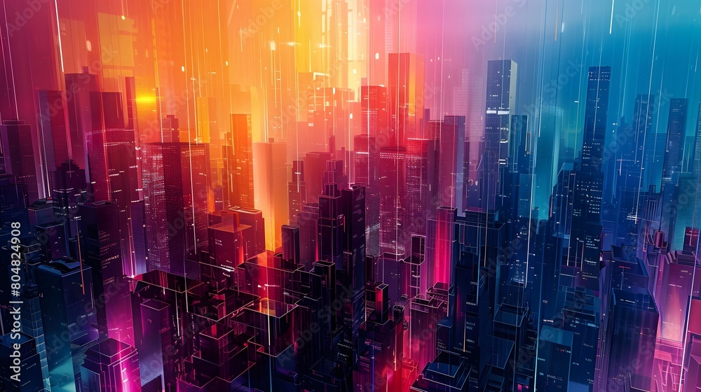 Fototapeta premium contemporary city skyline