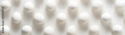 Pristine Geometric Arrangement of Turtle Eggs on a Minimalist White Background