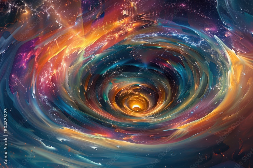Obraz premium Abstract space background. Science fiction wallpaper. Beauty of deep space.