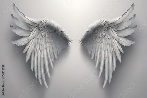 Angel Wings with copy-space background concept, blank space. Place to adding text blank copy space. Angel Wings and Soft Light  © jmgdigital