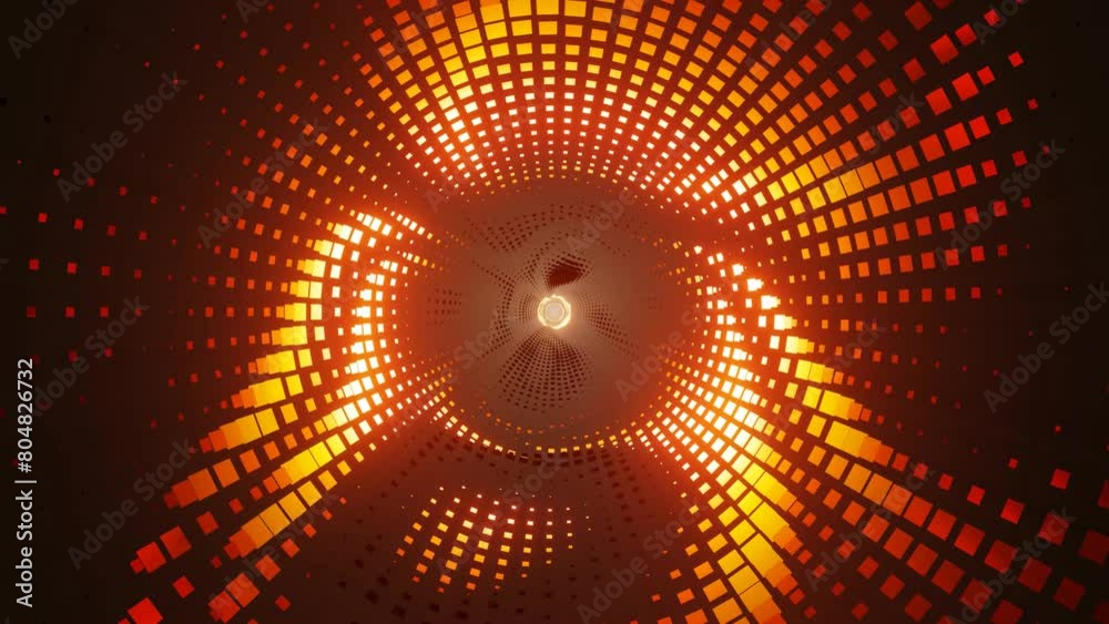 abstract glowing audio visualizer tunnel seamless loop background