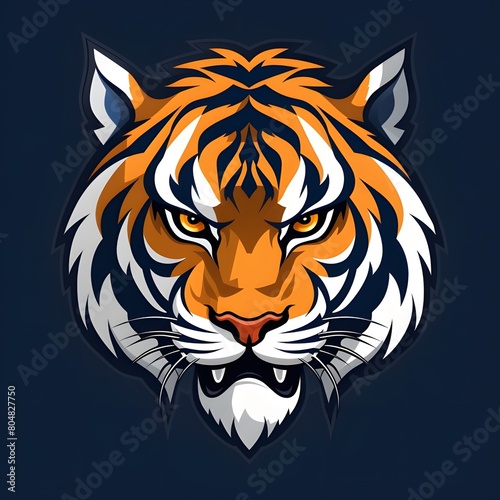 mascot logo illustration of tiger head