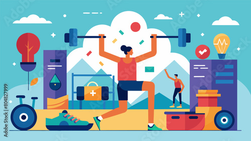 A haven for athletes and fitness enthusiasts looking to replenish their bodies and minds with recoveryfocused workouts and stretches.. Vector illustration