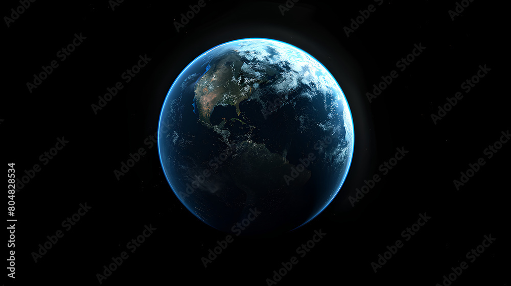 Beautiful view of earth in outer space Beautiful view of earth in outer space
