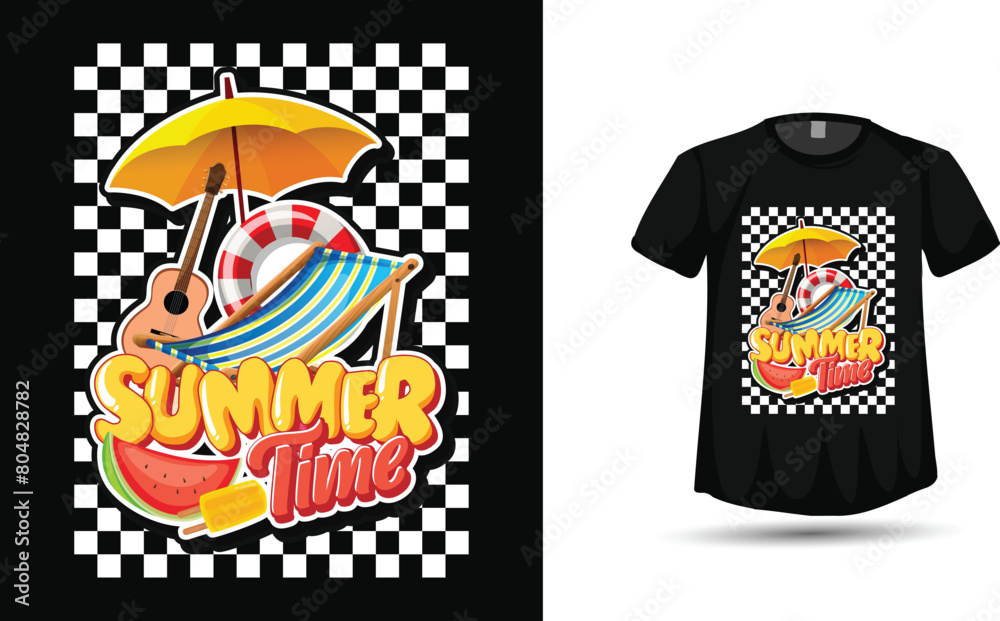 Summer t-shirt design vector Summer t-shirt design vector