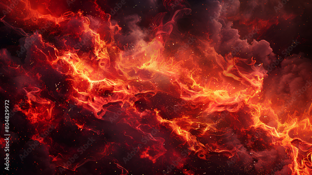 Red flames on black background Red flames on black background