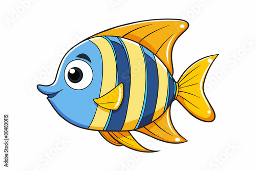angelfish cartoon vector illustration