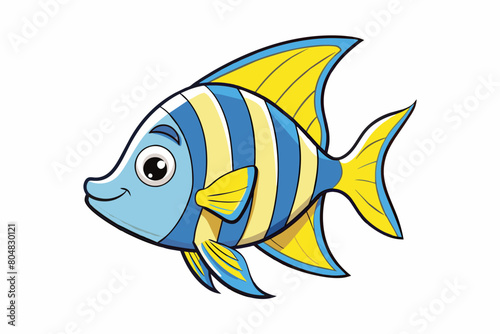 angelfish cartoon vector illustration