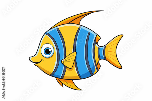 angelfish cartoon vector illustration