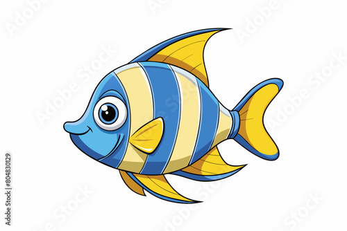 angelfish cartoon vector illustration