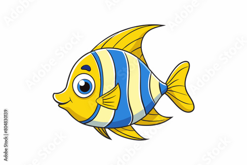 angelfish cartoon vector illustration