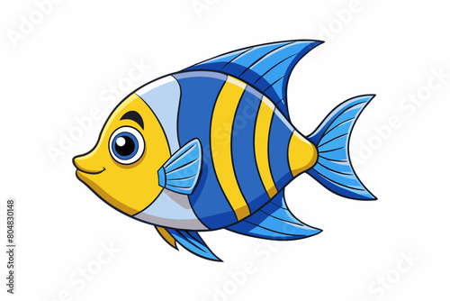 angelfish cartoon vector illustration