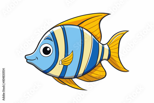 angelfish cartoon vector illustration