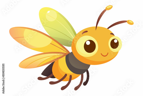 firefly bee cartoon vector illustration
