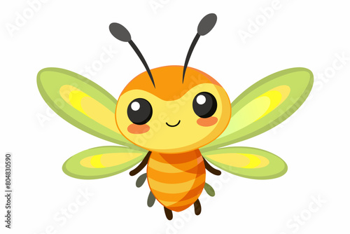 firefly bee cartoon vector illustration