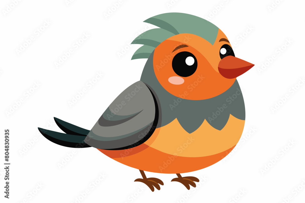 finch bird cartoon vector illustration
