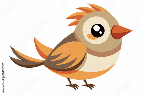 finch bird cartoon vector illustration