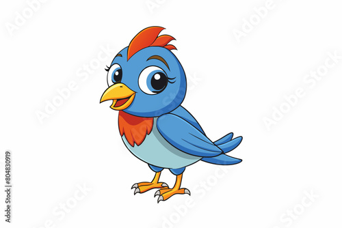 finch bird cartoon vector illustration