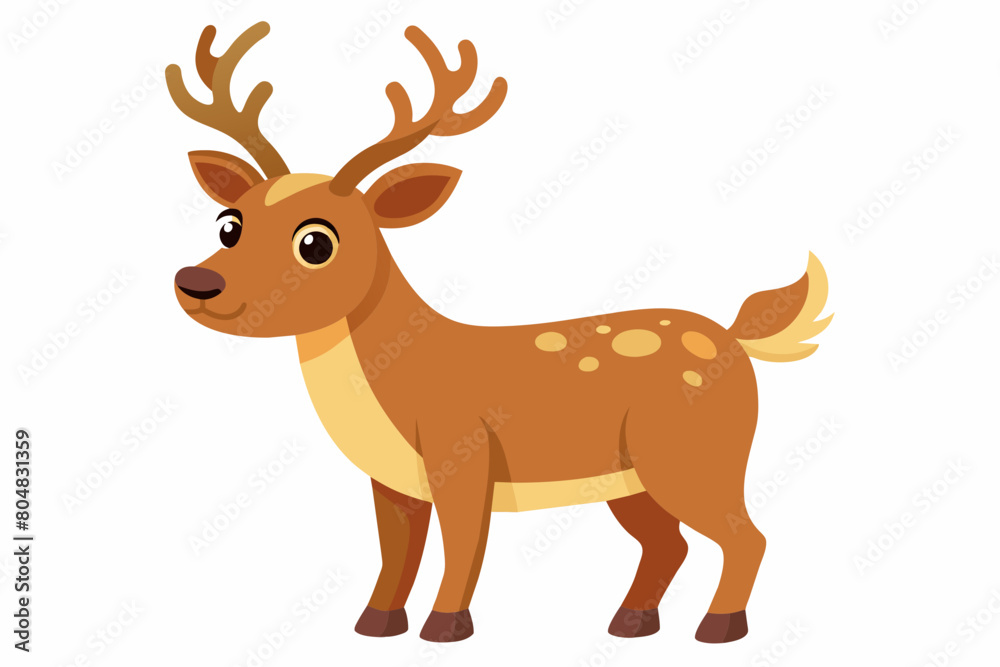 Elk deer cartoon vector illustration Elk deer cartoon vector illustration