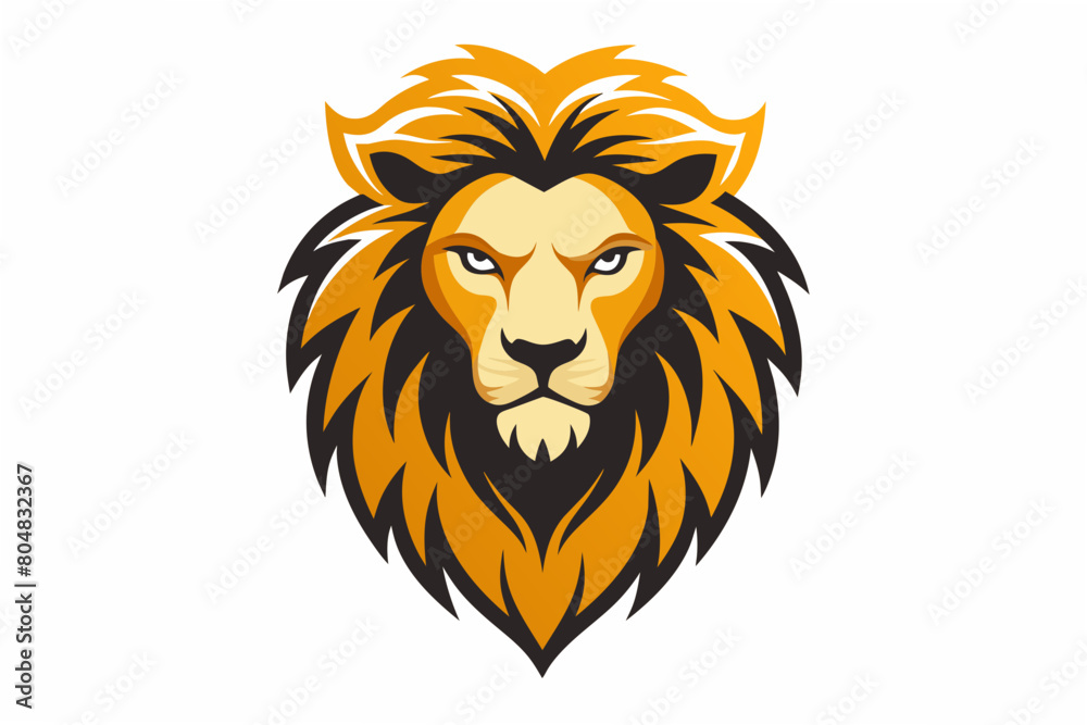 lion head logo vector illustration