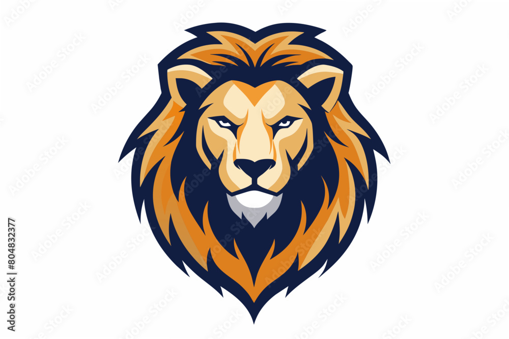 lion head logo vector illustration