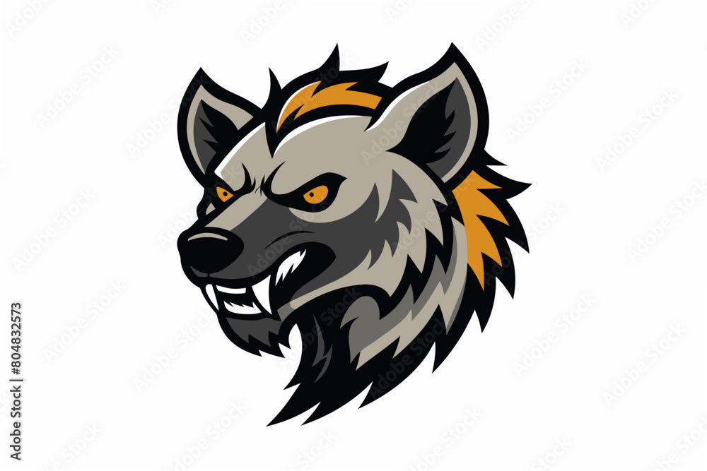 hyena head logo vector illustration