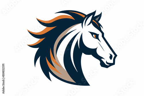 horse head logo vector illustration