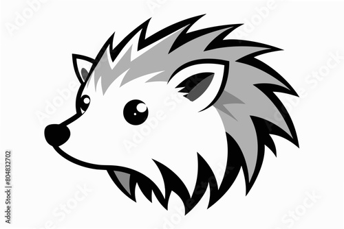 hedgehog head logo vector illustration