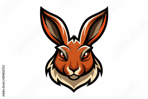 hare head logo vector illustration © CreativeDesigns