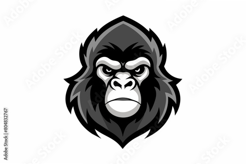 gorilla head logo vector illustration