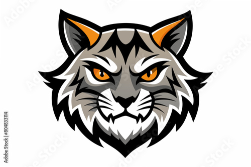 european wildcat head logo vector illustration