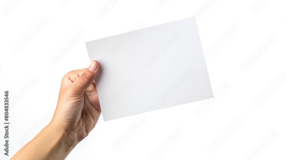hand hold paper isolated white background hand hold paper isolated white background