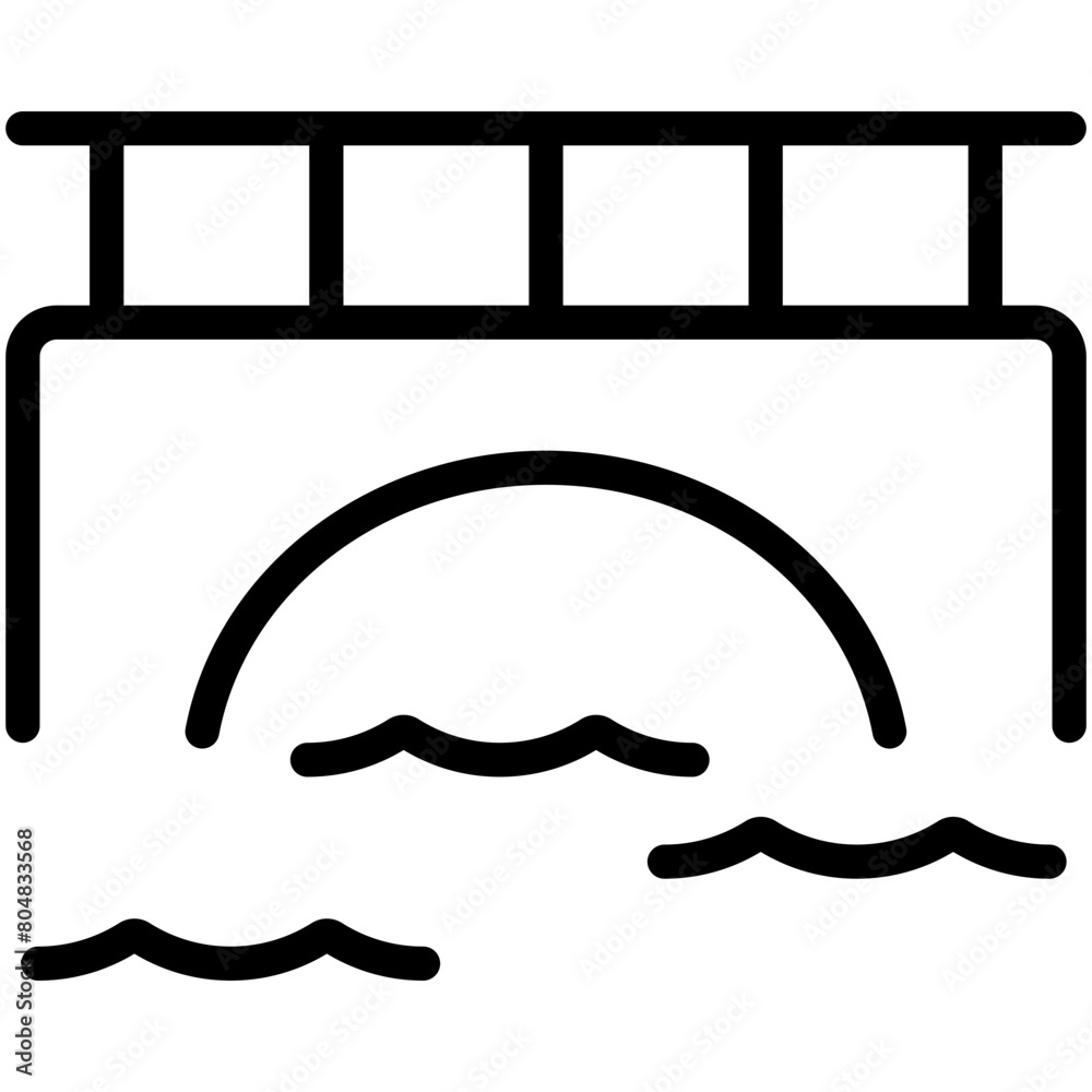 bridge line icon bridge line icon