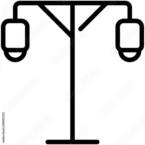 light poles line icon