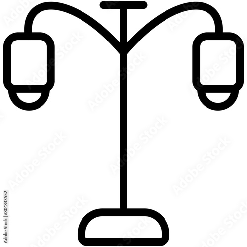 light poles line icon